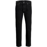Schwarze Unifarbene Loose Fit Jack & Jones Jeans mit Stickerei aus Baumwolle für Herren Weite 30 
