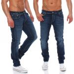 Reduzierte Dunkelblaue Jack & Jones Tim Slim Fit Jeans aus Denim für Herren Weite 32, Länge 32 