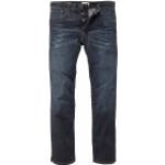 Blaue Bestickte Vintage Jack & Jones Clark Jeans mit Stickerei aus Denim für Herren Größe XXL Weite 28, Länge 30 