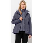 Graue Wasserdichte Winddichte Atmungsaktive Jack Wolfskin 3-in-1 Jacken aus Kunstfaser für Damen Größe L für den für den Winter 