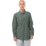 Grüne Langärmelige Jack Wolfskin T-Shirts für Damen Größe L 