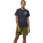 Reduzierte Blaue Langärmelige Jack Wolfskin Campfire Bio T-Shirts für Damen Größe M 