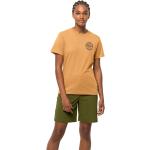 Reduzierte Gelbe Langärmelige Jack Wolfskin Campfire Bio T-Shirts für Damen Größe S 