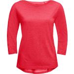 Korallenrote 3/4-ärmelige Jack Wolfskin Coral Coast T-Shirts aus Jersey für Damen Größe XL 