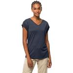 Blaue Jack Wolfskin Coral Coast T-Shirts für Damen Größe XS für den für den Sommer 