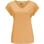 Gelbe Jack Wolfskin Coral Coast T-Shirts aus Lyocell für Damen Größe L 