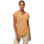 Reduzierte Gelbe Kurzärmelige Jack Wolfskin Coral Coast T-Shirts für Damen Größe XS 