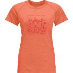 Reduzierte Orange Jack Wolfskin Kammweg T-Shirts für Damen Größe XS für den für den Sommer 