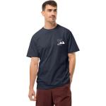 Blaue Jack Wolfskin Discover Bio T-Shirts für Herren Größe XL für den für den Sommer 