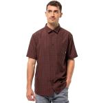 Braune Kurzärmelige Jack Wolfskin El Dorado Shirts mit Tasche für Herren Größe 3 XL für den für den Sommer 