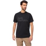 Schwarze Langärmelige Jack Wolfskin Bio T-Shirts aus Baumwolle für Herren Größe L 