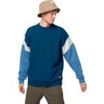 Blaue Jack Wolfskin Bio Herrensweatshirts aus Baumwolle Größe L - versandkostenfrei 