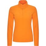 Orange Unifarbene Jack Wolfskin Gecko Rundhals-Ausschnitt Rundhals-Pullover aus Fleece für Damen 