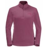 Reduzierte Violette Jack Wolfskin Gecko Damenfleecepullover & Damenfleeceshirts mit Knopf aus Fleece Größe XL 