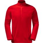 Rote Jack Wolfskin Taunus Herrenfleecepullover & Herrenfleeceshirts mit Reißverschluss aus Fleece Größe 3 XL 