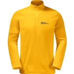 Gelbe Jack Wolfskin Taunus Herrenfleecepullover & Herrenfleeceshirts mit Reißverschluss aus Fleece Größe 3 XL 