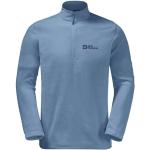 Blaue Jack Wolfskin Taunus Herrenfleecepullover & Herrenfleeceshirts mit Reißverschluss aus Fleece Größe M 