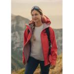 Rote Atmungsaktive Jack Wolfskin Peak Kapuzenjacken mit Reißverschluss mit Kapuze für Damen Größe M 