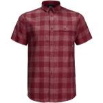 Reduzierte Rote Jack Wolfskin Outdoor-Hemden mit Berg-Motiv aus Hanffaser für Herren Größe XL 