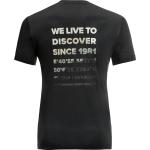 Schwarze Kurzärmelige Jack Wolfskin Hiking T-Shirts für Herren Größe L 