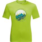 Grüne Kurzärmelige Jack Wolfskin Hiking Nachhaltige Rundhals-Ausschnitt T-Shirts für Herren Größe M 