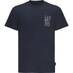 Blaue Sportliche Jack Wolfskin Bio T-Shirts aus Baumwolle für Herren Größe M 