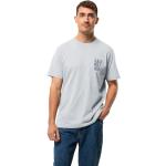 Blaue Sportliche Jack Wolfskin Bio T-Shirts für Herren Größe S 