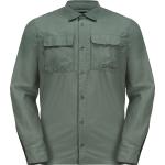Grüne Langärmelige Jack Wolfskin Shirts mit Tasche mit Reißverschluss aus Polyamid für Herren Größe XL 