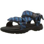 Reduzierte Blaue Jack Wolfskin Seven Seas Outdoor-Sandalen mit Klettverschluss für Kinder Größe 28 für den für den Sommer 