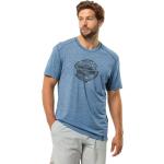 Blaue Kurzärmelige Jack Wolfskin Kammweg T-Shirts für Herren Größe M 