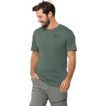 Grüne Sportliche Langärmelige Jack Wolfskin Kammweg T-Shirts aus Jersey für Herren Größe 3 XL 