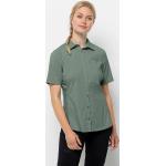 Reduzierte Grüne Kurzärmelige Jack Wolfskin Shirts mit Tasche mit Reißverschluss für Damen Größe M für den für den Sommer 