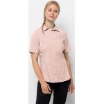 Reduzierte Rosa Kurzärmelige Jack Wolfskin Shirts mit Tasche mit Reißverschluss für Damen Größe S für den für den Sommer 