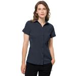 Blaue Kurzärmelige Jack Wolfskin Peak Shirts mit Tasche für Damen Größe XS 