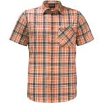 Orange Kurzärmelige Jack Wolfskin Shirts mit Tasche für Herren Größe L 