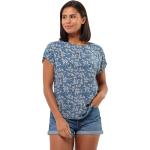Blaue Kurzärmelige Jack Wolfskin T-Shirts für Damen Größe XS für den für den Sommer 