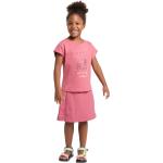 Pinke Langärmelige Jack Wolfskin Bio Printed Shirts für Kinder & Druck-Shirts für Kinder aus Baumwolle für Mädchen Größe 176 