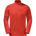Rote Elegante Jack Wolfskin Taunus Herrenfleecepullover & Herrenfleeceshirts mit Reißverschluss aus Fleece Größe M 