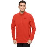 Rote Jack Wolfskin Taunus Herrenfleecepullover & Herrenfleeceshirts mit Reißverschluss aus Fleece Größe L 