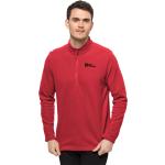 Rote Jack Wolfskin Taunus Herrenfleecepullover & Herrenfleeceshirts mit Reißverschluss aus Fleece Größe XL 