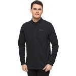 Schwarze Jack Wolfskin Taunus Herrenfleecepullover & Herrenfleeceshirts mit Reißverschluss aus Fleece Größe XL 