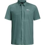 Grüne Kurzärmelige Jack Wolfskin Shirts mit Tasche mit Klettverschluss aus Polyamid für Herren Größe 3 XL 
