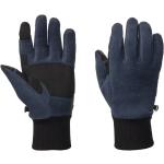 Blaue Jack Wolfskin Vertigo Fingerhandschuhe aus Fleece für Damen Größe XS 