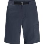 Blaue Jack Wolfskin Wanderthirst Stretch-Shorts mit Klettverschluss aus Polyamid für Herren Größe XL 