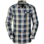 Cyanblaue Jack Wolfskin Wichita Shirts mit Tasche aus Flanell für Herren Größe XL 