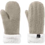 Graue Jack Wolfskin Highloft Gefütterte Handschuhe aus Fleece für Damen Größe M für den für den Winter 