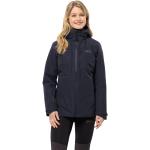 Graue Wasserdichte Winddichte Atmungsaktive Jack Wolfskin 3-in-1 Jacken aus Polyester für Damen Größe XS für den für den Winter 