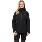 Schwarze Wasserdichte Winddichte Atmungsaktive Jack Wolfskin 3-in-1 Jacken aus Polyester für Damen Größe XS für den für den Winter 