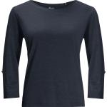 Reduzierte Blaue Jack Wolfskin Coral Coast T-Shirts mit Knopf für Damen Größe M 