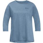 Reduzierte Blaue Langärmelige Jack Wolfskin Crosstrail T-Shirts aus Polyester für Damen Größe XL 